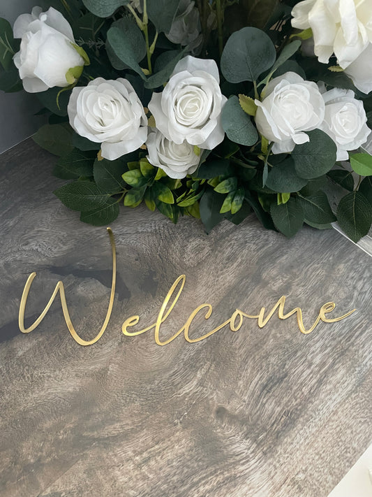 Welcome. Acrylic Lettering To Create Your Own Welcome Sign.