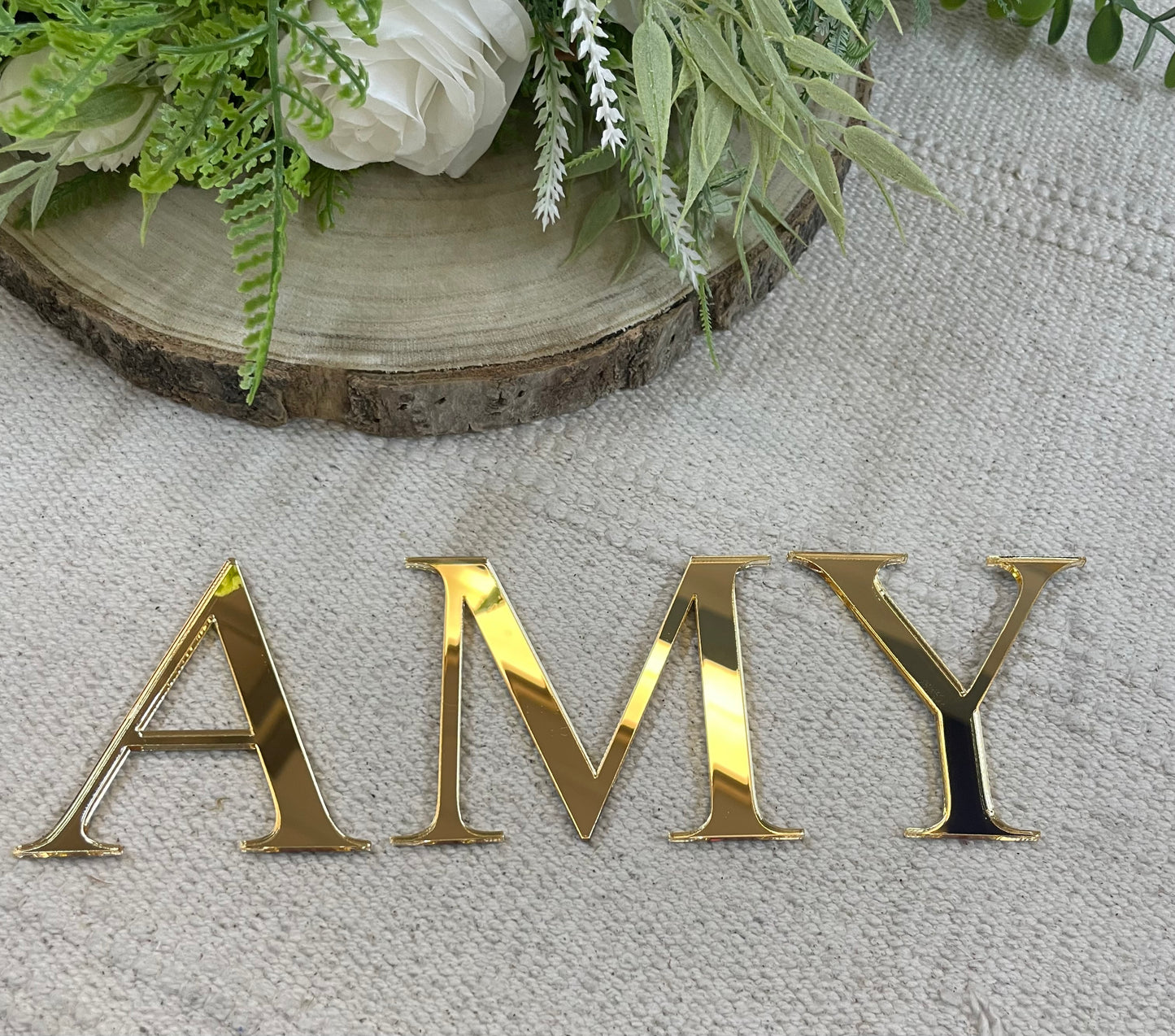 Custom Acrylic Letters for Elegant Wedding Signs 6.5cm Tall