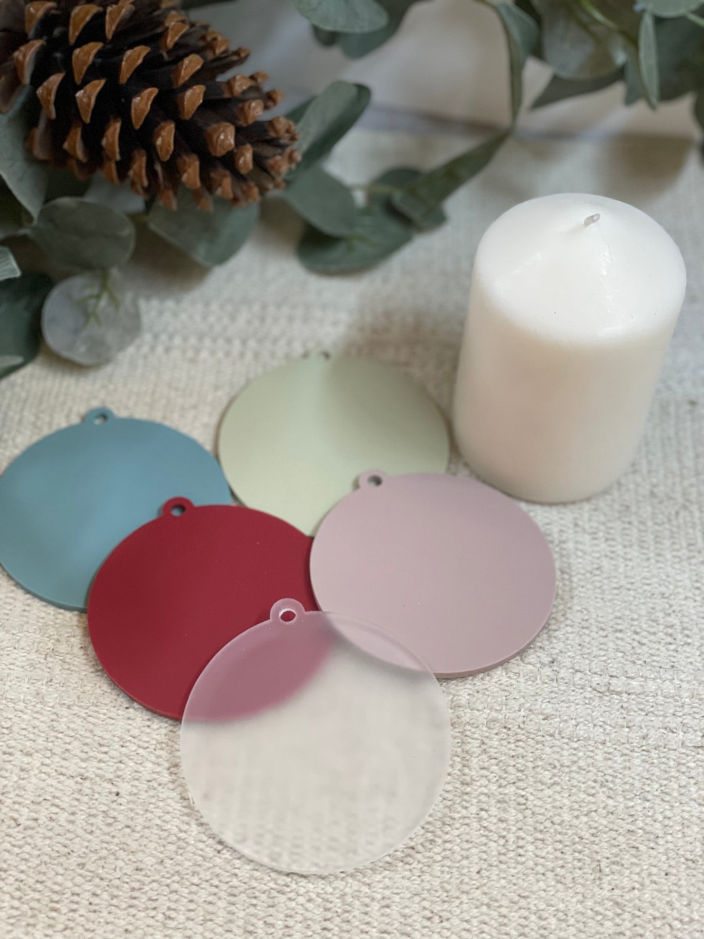 Acrylic bauble blank - Available In Many Colours