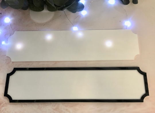 Acrylic Street Sign Blank To Create Christmas, Family, wedding signs. Gifts For Men. 39cm x 10cm